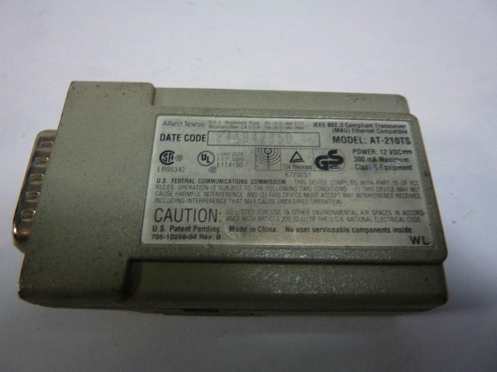 Allied Telesyn Centrecom 210TS Twisted Pair Micro Transceiver with 4 LEDs Slim