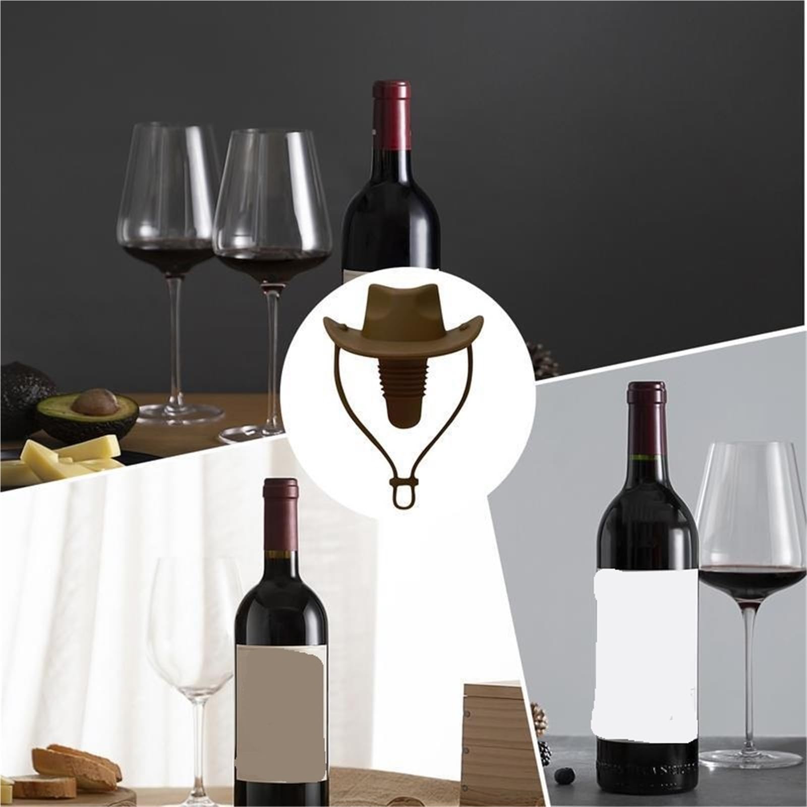 Tappi for Bottiglia di Vino da 4 Pezzi per Bottiglia