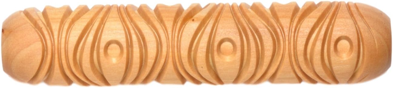 MKM Pottery Tools Wood Big Hand Rollers for Clay (BHR-20 Big Wave)