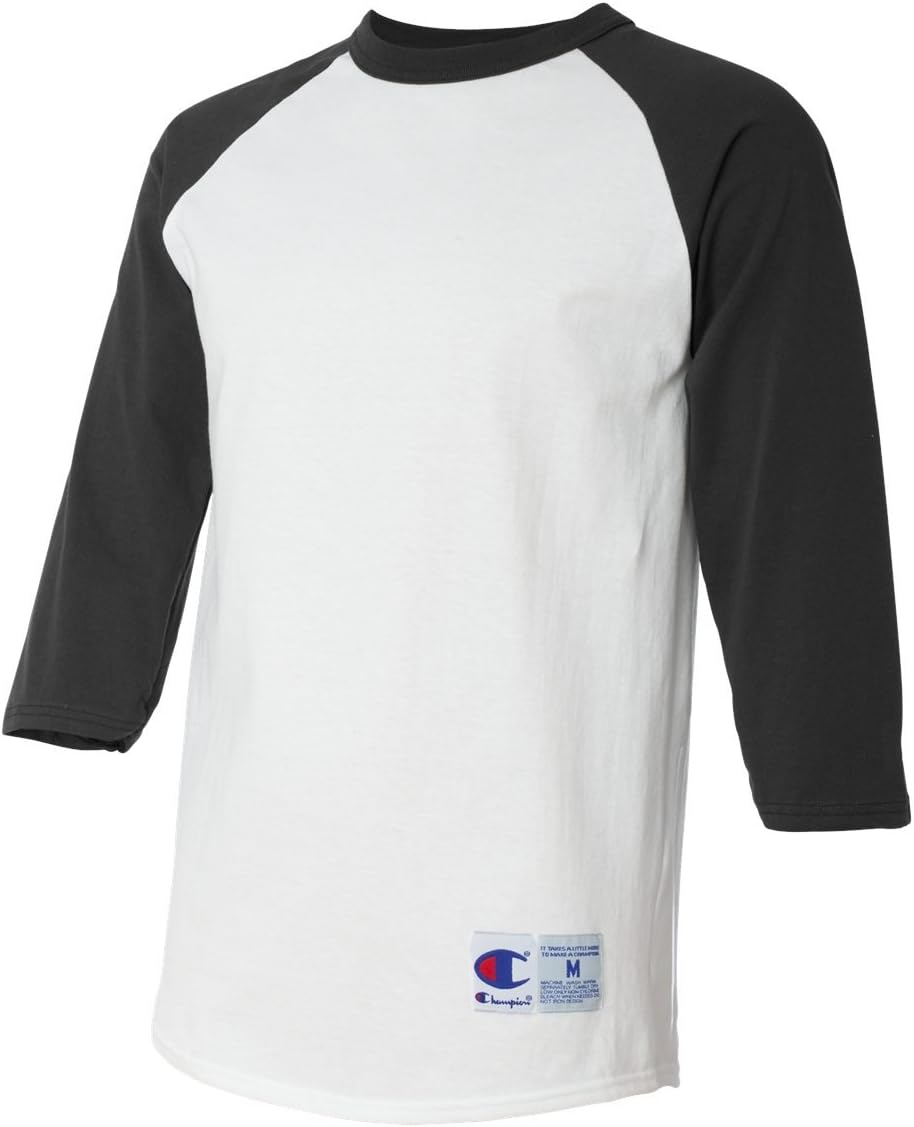 6.1 oz. Tagless Raglan Baseball T-Shirt XX-Large White/Black