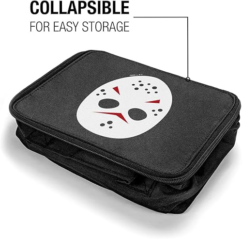 Miniatura 4 de LOGOVISION Friday The 13Th Simple Mask - Lonchera con aislamiento de lados suaves, bolsa de almuerzo reutilizable para trabajo escolar, oficina, sin