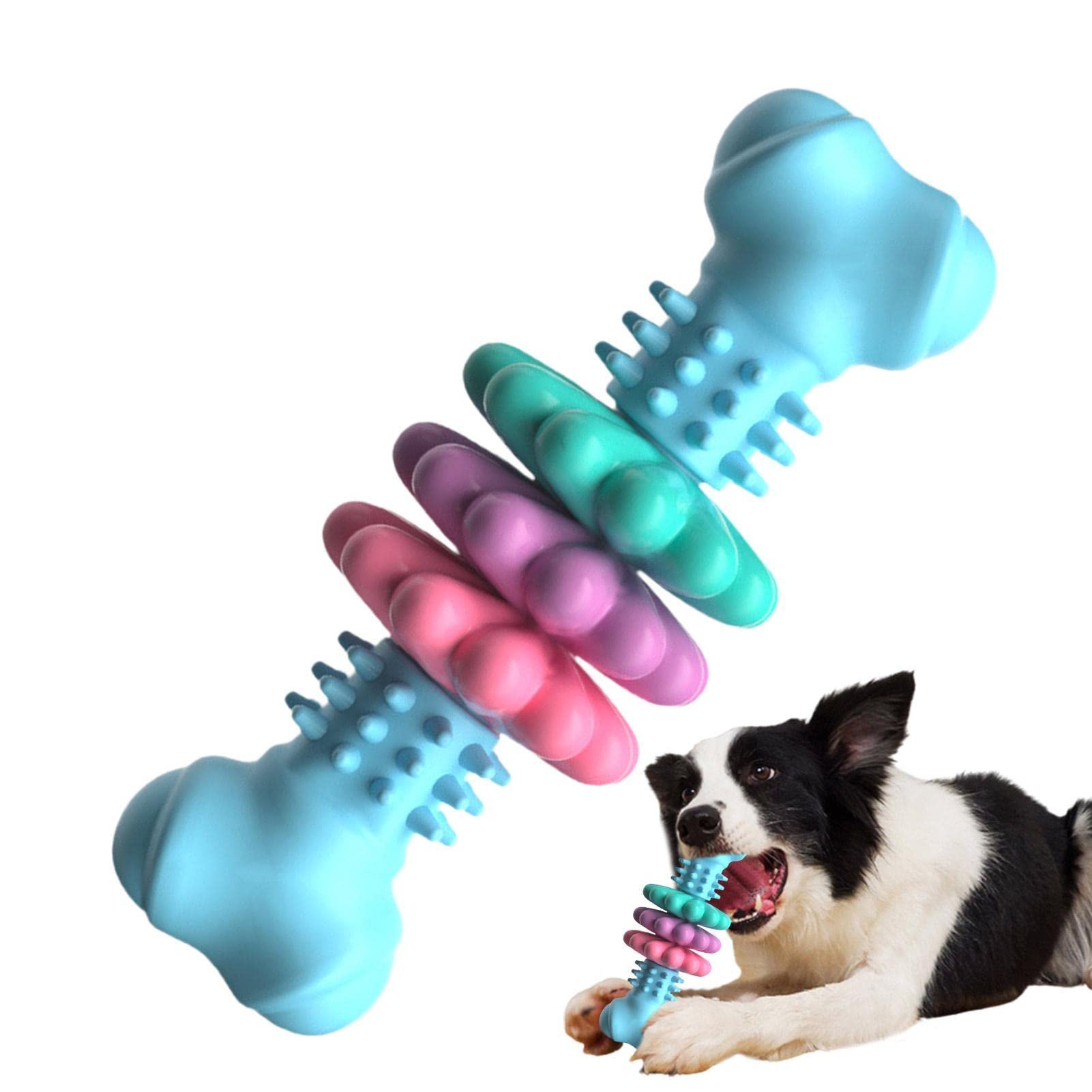 Dous Molar Clean Teeth Rubber Toy,Dog Toothbrush Toy Tough Dog Toys for Aggressive Chewers | Toughest Natural TRP Dog Interactive Dog Toys, Teeth Cleaning Chews for Large Medium Breed Dogs