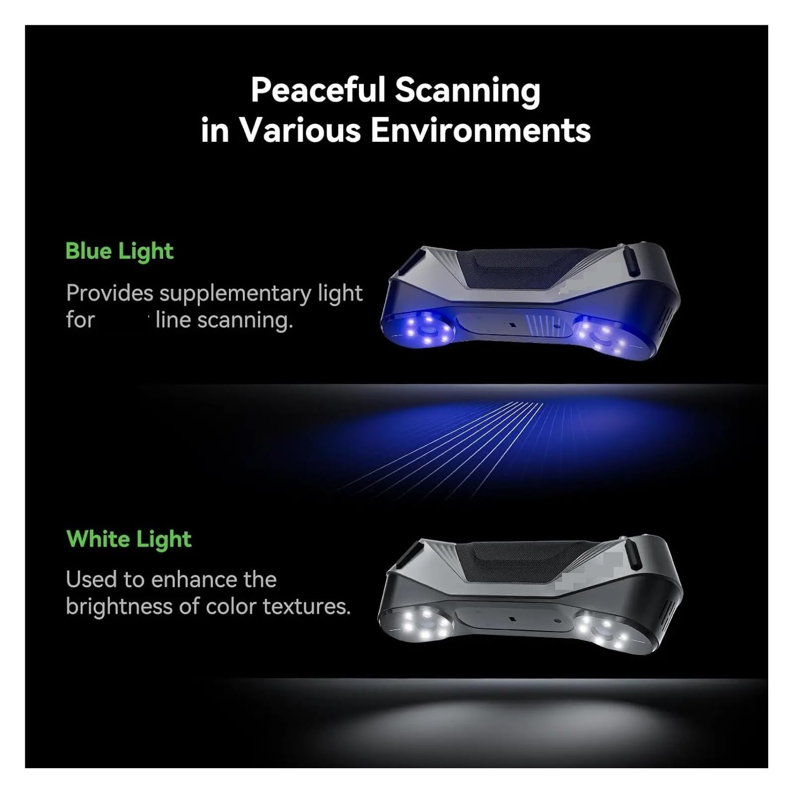 3D-Scanner CR-Scan Raptor Mehrzeilen-Blau- und NIR-3D-Scanner for Endverbraucher 24-Bit-Vollfarb-Scanning Bis zu 60 Bilder pro Sekunde