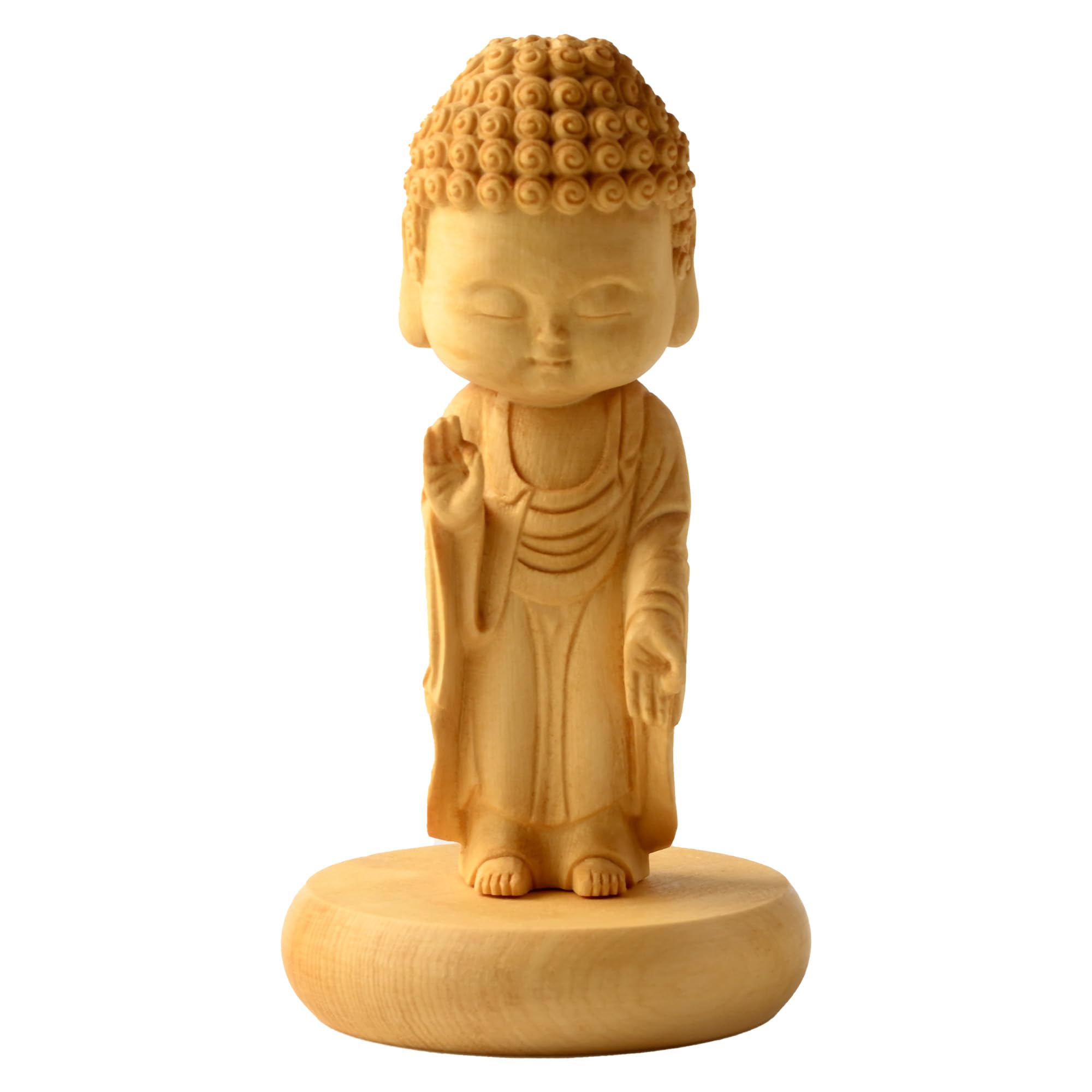 Amazon.co.jp: 仏縁堂ブランド：仏像【天然木桧無垢・一本彫り