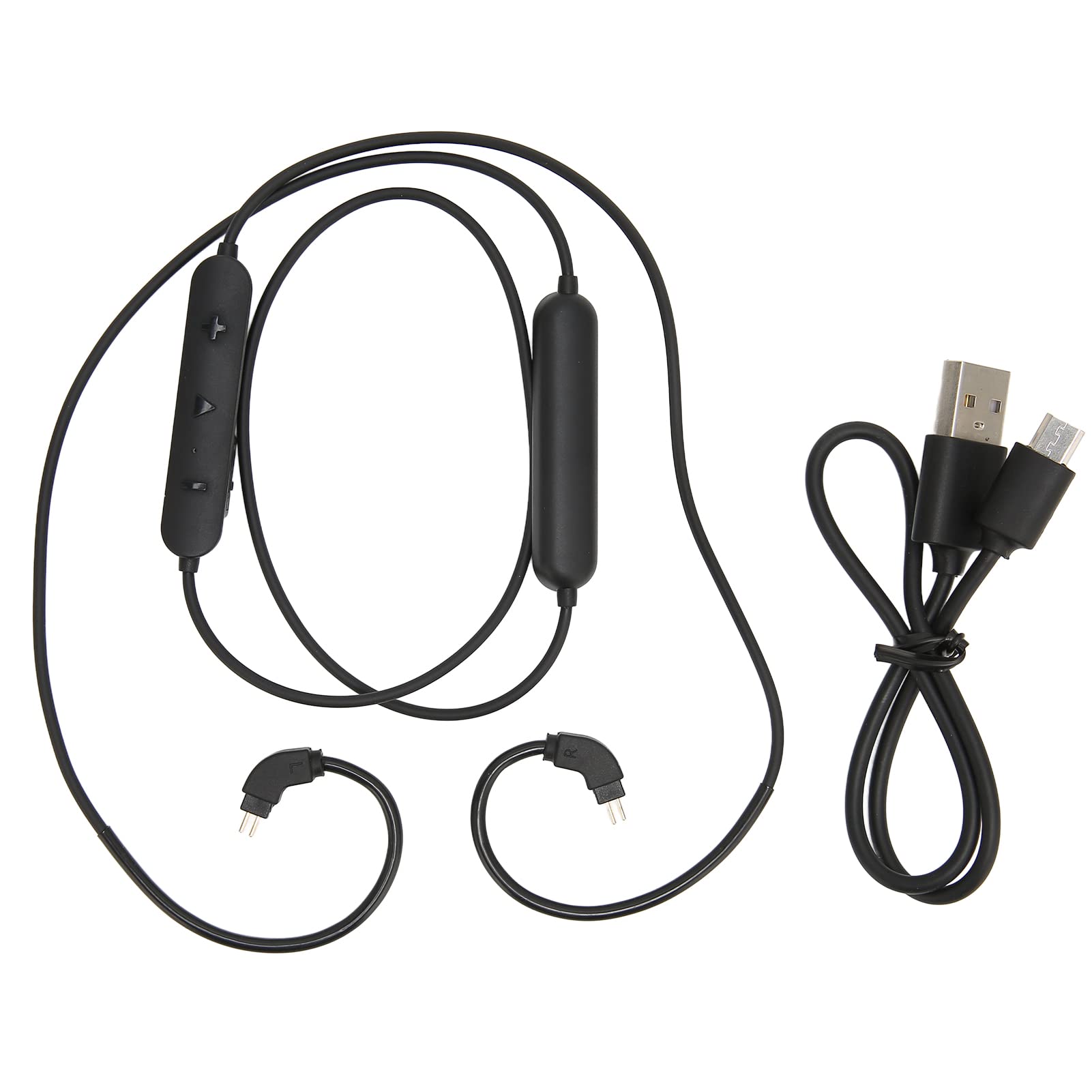 Cavo adattatore BT a 2 pin per cuffie Bluetooth, cavo adattatore per auricolari con microfono e controllo del volume