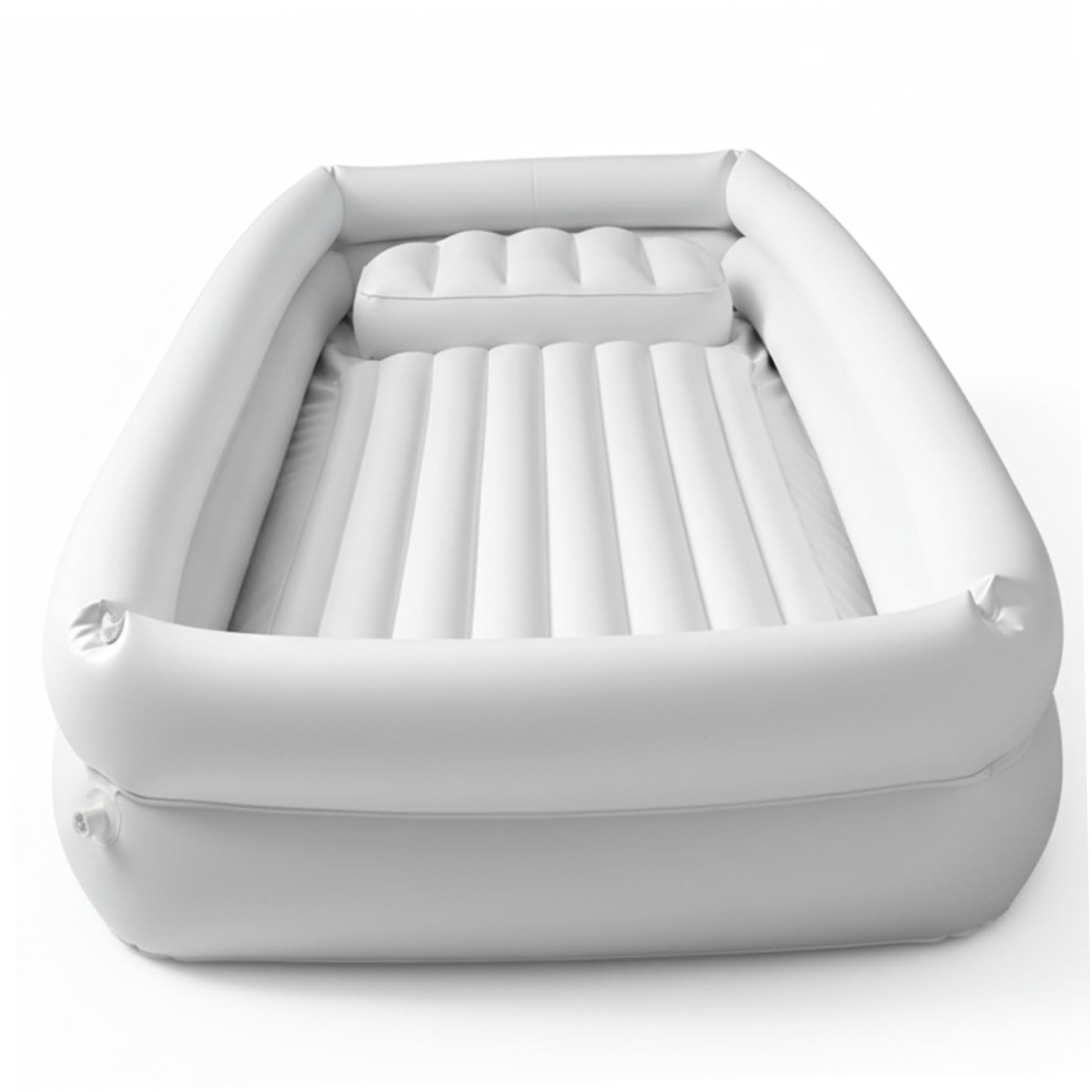 Bañera inflable, estación de lavado de cabello portátil para ducha junto a la cama, cómoda bañera para el cuidado de ancianos, uso doméstico para adultos y niños, inflable blanca