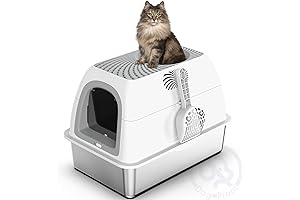 Top-Entry Stainless Steel Litter Box Enclosure
