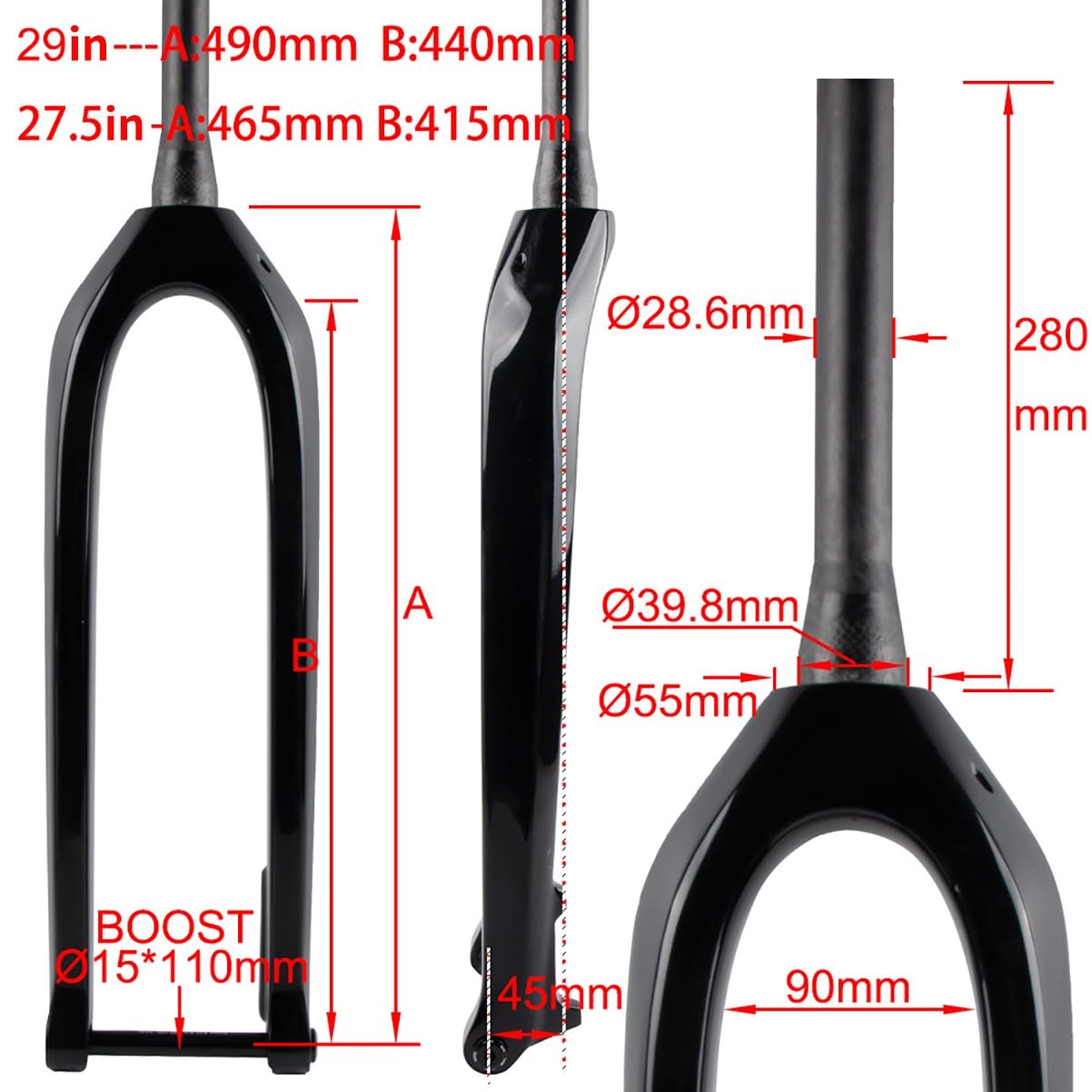 Mountain Bike Parts High Quality T800 Carbon Mountain Bike Rigid