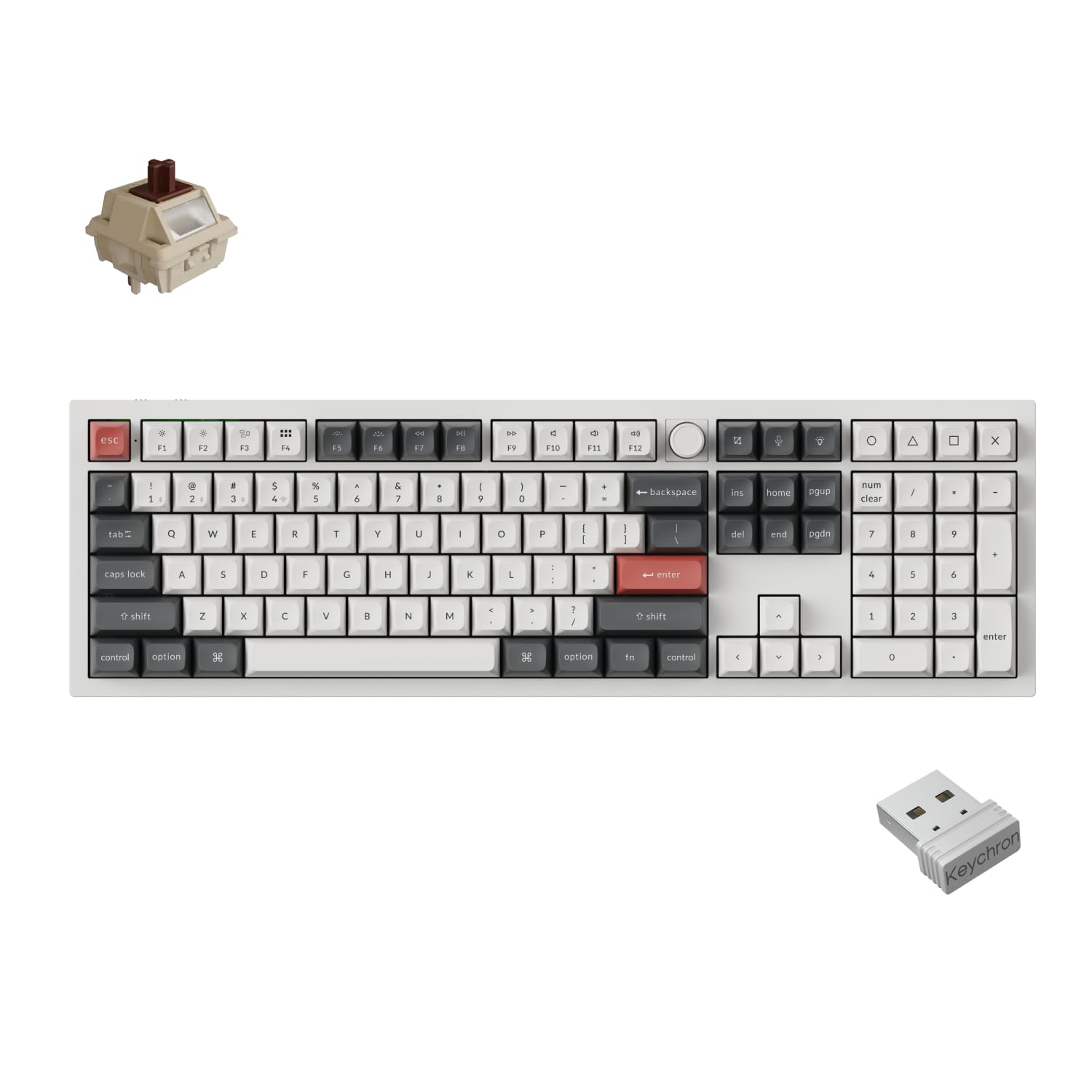 Keychron Q6 + 純正キーキャップ +赤軸 108個 Amazon | 【国内正規品】Keychron Q6 Ultra 8K 100% メカニカル