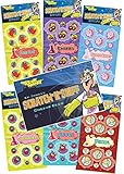 Dr. Stinky's Scratch N Sniff Stickers 6-pack and Sticker Book Gift Set- Strawberry, Pizza, Cherry, Cotton Candy, Gummi Bear, Apple 162 Stickers