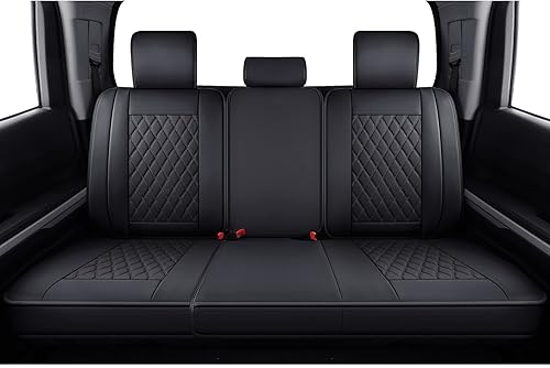 LUCKYMAN CLUB Fundas de asientos de automóvil para camionetas Tundra 2007-2021 X05-T3 solo para parte trasera, compatibles con acabados SR5 SR