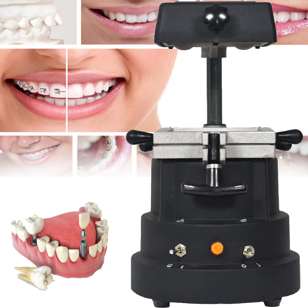 EAGLEG Dental Vacuum Forming Molding Machine, Orthodontic Retainer Pressing Machine, Lab Heat Thermoforming Motor Equipment, Heavy Duty Adjustable Material Former, 1200W,110V