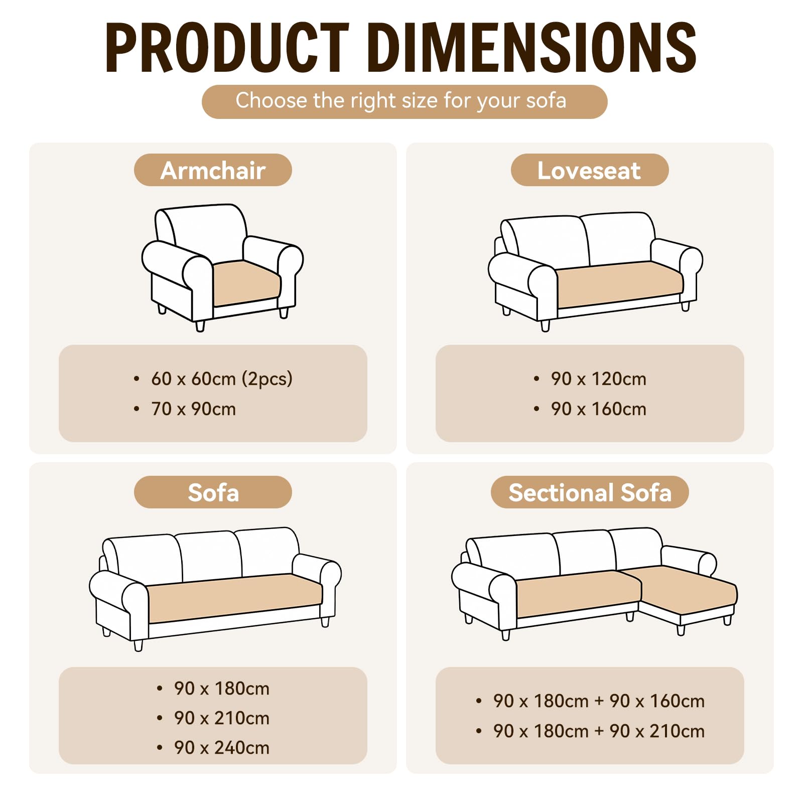 Royhom Sofa Überzug Wasserdicht, Sofabezug L Form, Plüsch Couch Überzug | Neue Universelle Sofaschoner, Superweiche SofaÜberwurf für Wohnzimmer (Weiß, 90x160cm+90x180cm)