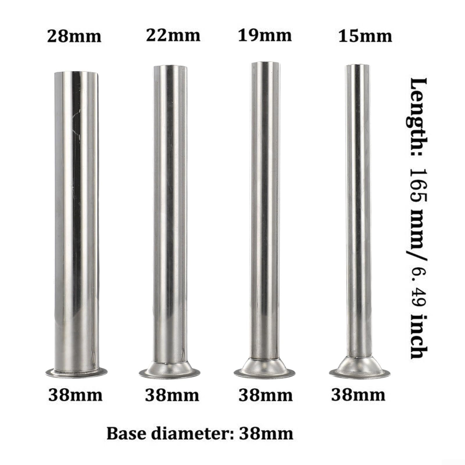 4-Piece Stainless Steel Sausage Stuffer Tubes – Filler Nozzles For Meat Grinder, Homemade Sausage Making