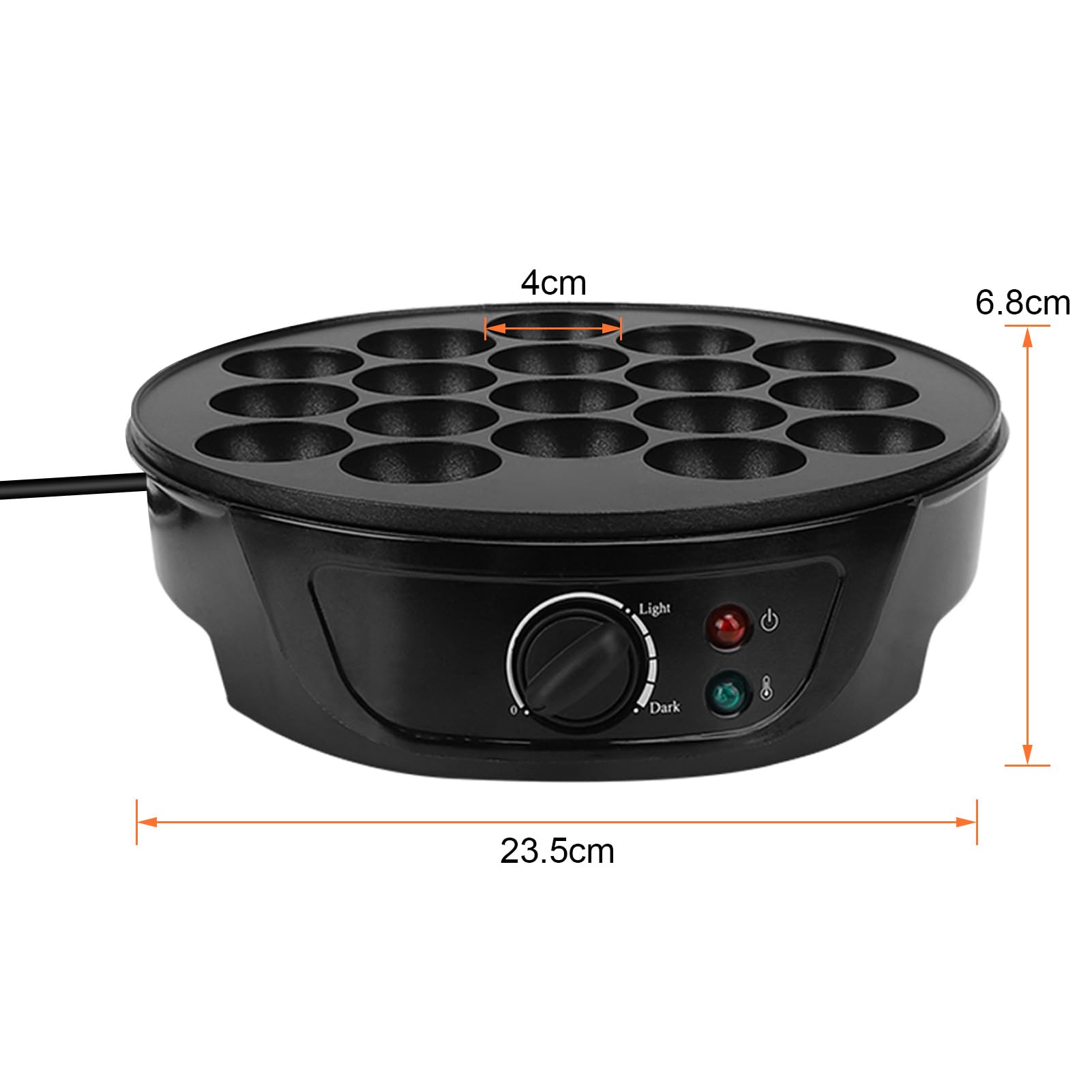 Macchina per Takoyaki Elettrica 18 Griglie Teglia per Polpo Palla Fai da Te Colazione