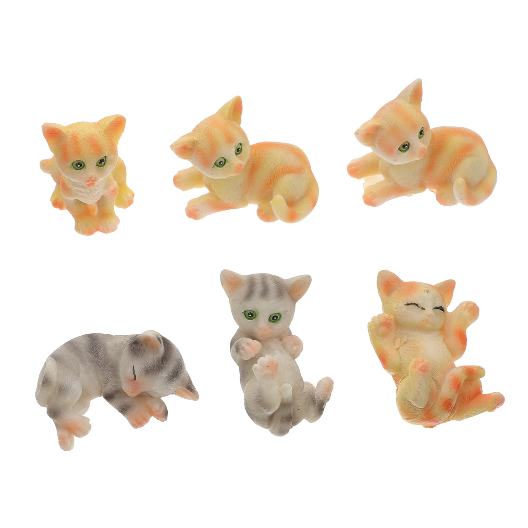 Figurines de chat miniatures en résine TOYANDONA pour décoration de terrarium DIY, lot de 18 pièces