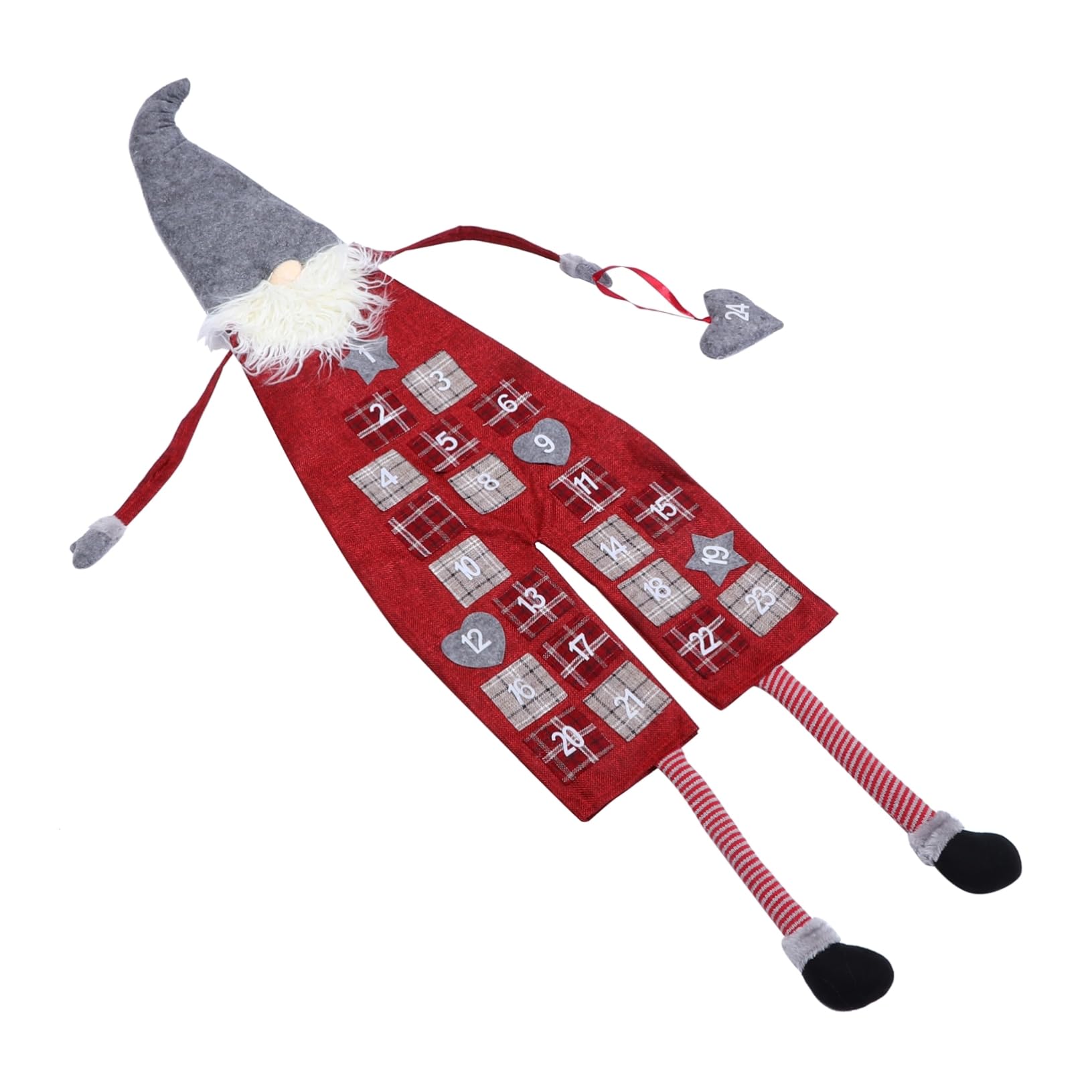 VICASKY Calendario di Avvento con Decorazione Natalizia a Forma di Folletto Ornamento da Appendere per Feste di Natale Fornitura per Eventi