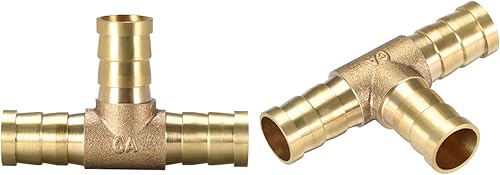 Miniatura 5 de M METERXITY Paquete de 2 accesorios de manguera de latón  12 pulgada de diámetro exterior, empalmador de púas de latón aplicado al combustible de