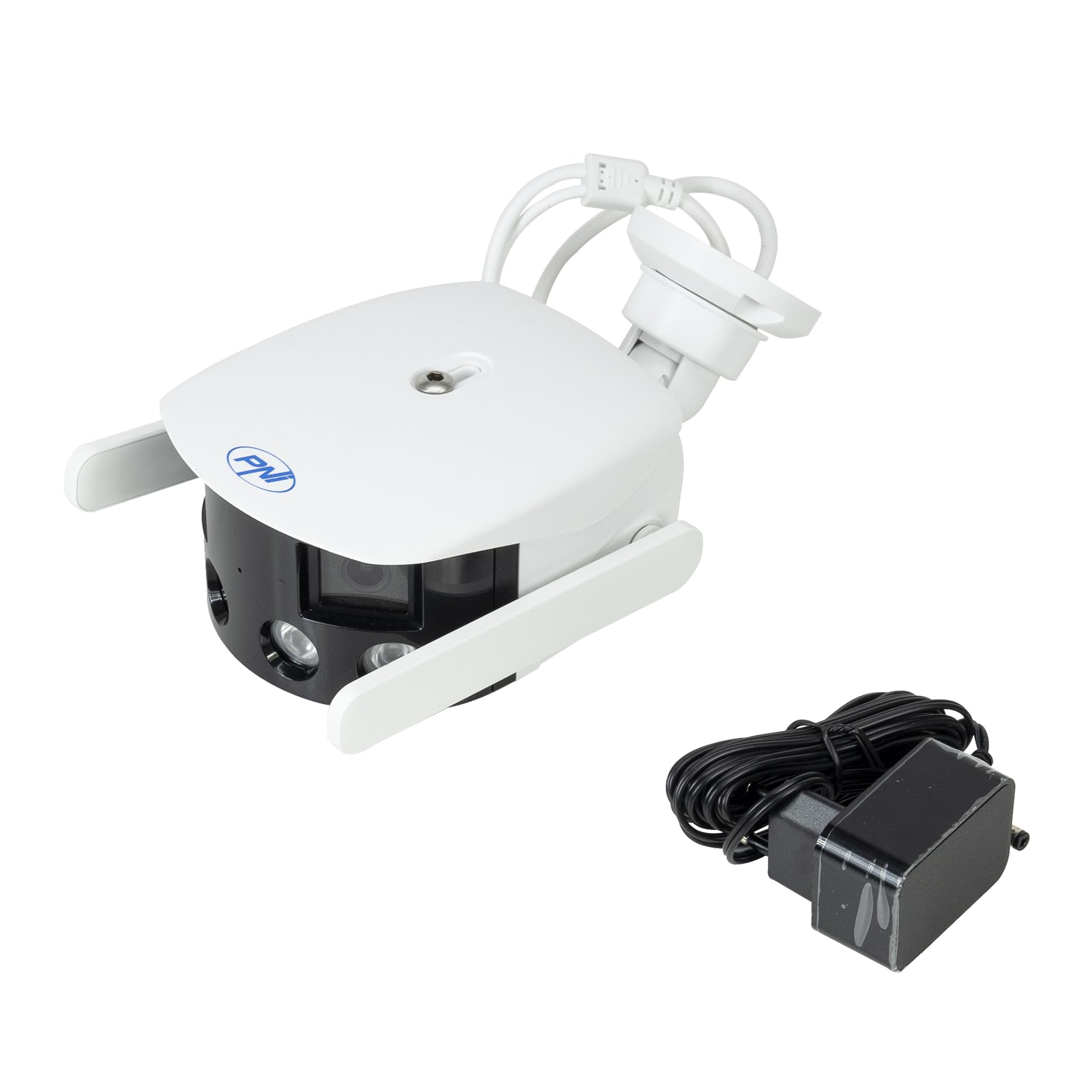 PNI Kamera do monitoringu wideo IP590, bezprzewodowa, z IP, podwójny obiektyw, 2 x 2 MP, 180 stopni, gniazdo na kartę micro SD