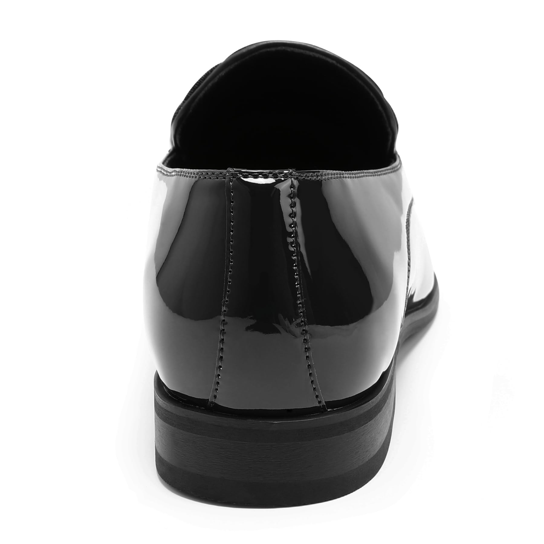 YFFUSHI Mocasines Hombre Cuero PU Brillante Terciopelo con Hebilla Metálica Zapatos Elegante Comfort Slip On Loafers Cena Traje