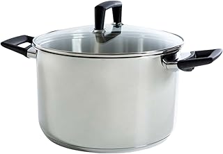BK Blue Label Cool Roestvrijstalen soeppan 24 cm, koel blijvende handgreep, geschikt voor inductie, ovenbestendig, vaatwasmachinebestendig, zilver