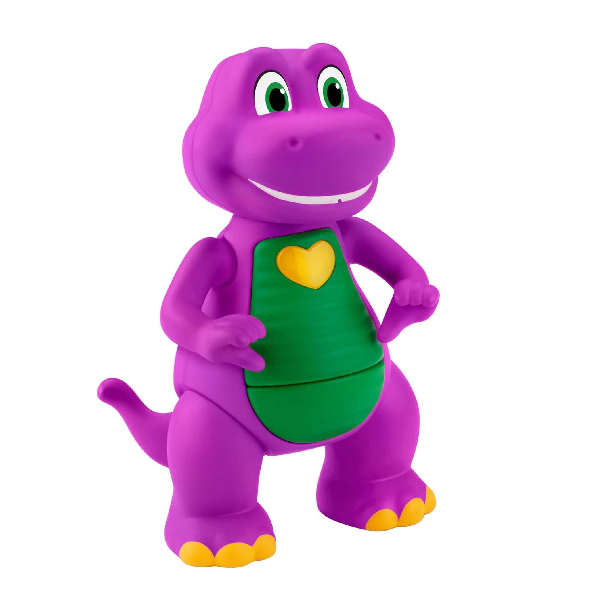 Barney Fisher-Price Barney's World Heart Hands Juguete Musical de Figura 14,48cm de Altura con Luces, para niños y niñas de Preescolar a Partir de 2 años, JFF05