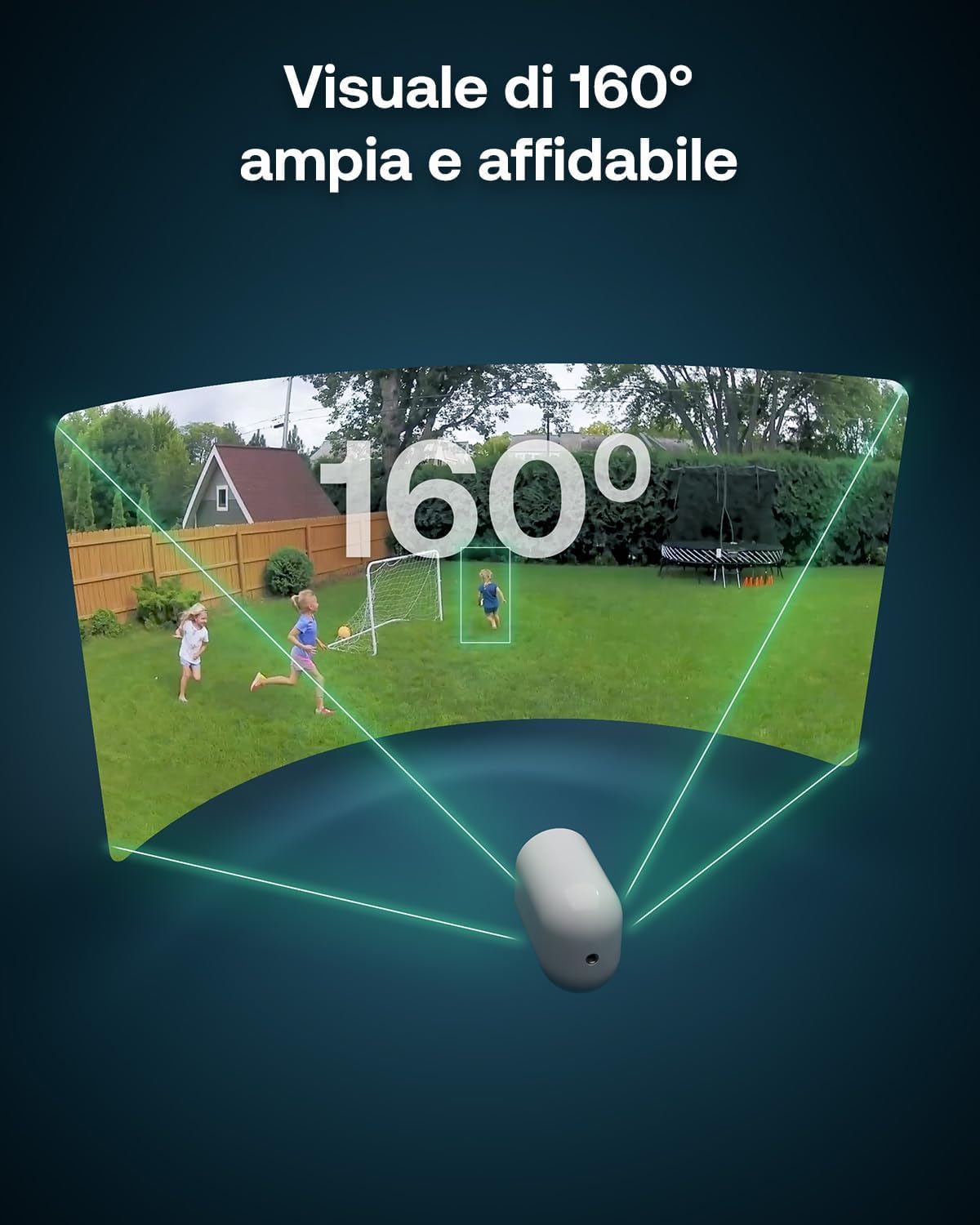 Arlo Pro 6 Telecamera WiFi Esterno Senza Fili, 2K+ HDR, Rilevamento AI, Visione Notturna a Colori, Compatibile con Alexa, Prova Inclusa Secure, 2 Telecamere + 2 Pannelli Solari