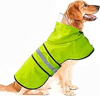 Vista 16 de Impermeable para Perros Resistente al Agua Reflectante - Poncho Ligero Transpirable con Capucha Abrigo Chaqueta de Lluvia con Correa Ajustable