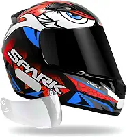 Capacete Masculino Ebf Dragon Vermelho + Viseira Fumê