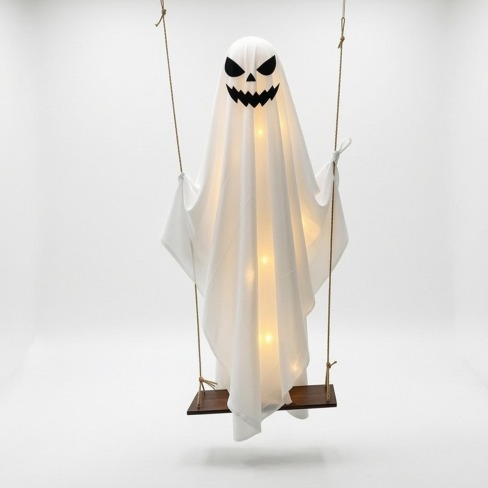 Hanging Specter with Swing Glowing Hanging Specter with Remote Control Spooky Halloween Decorations for Porch, Entryway, Hallway 1.5M Style a-image-12