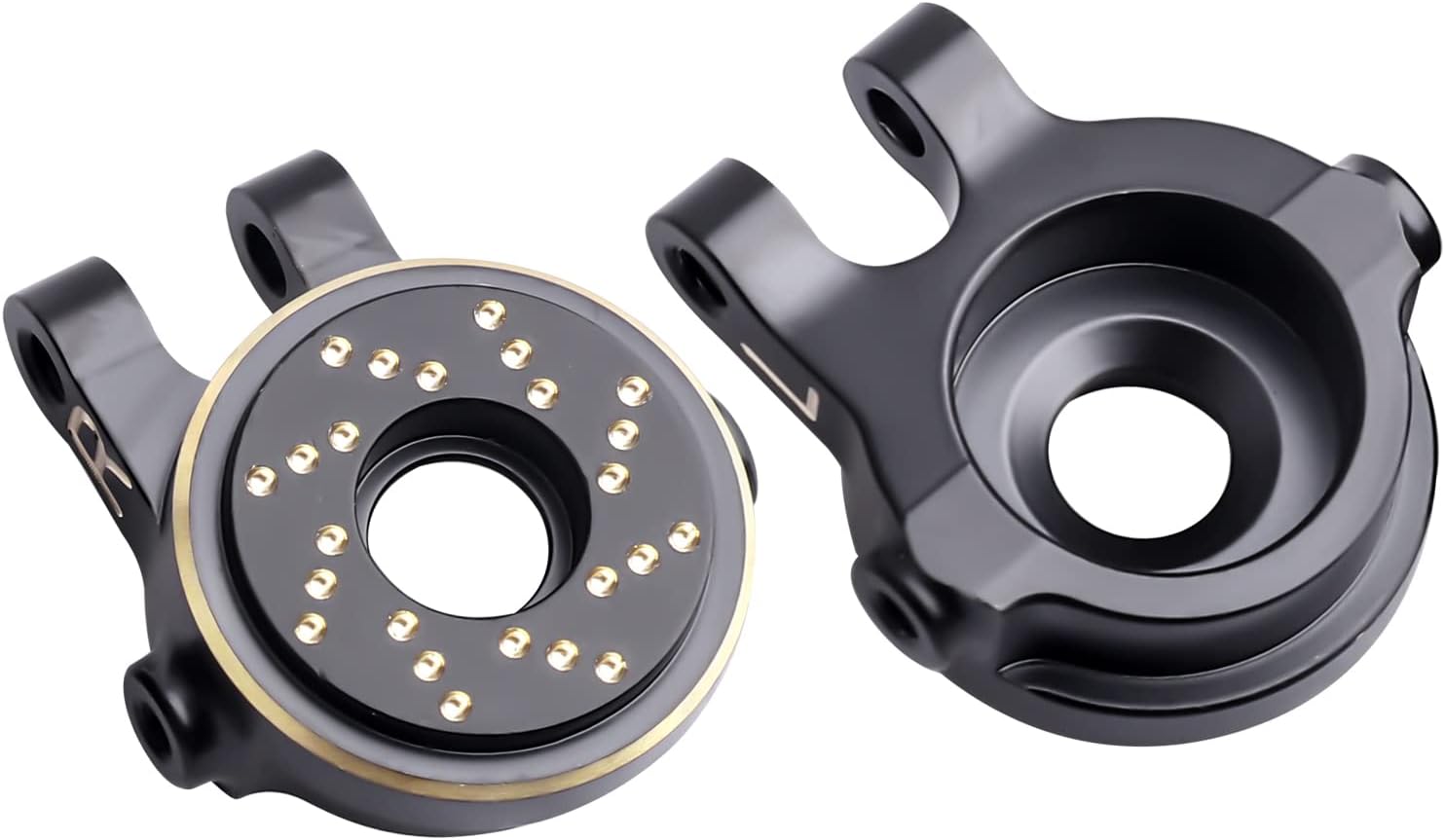 Brass Steering Knuckles and C-Hubs for TRX4M TRX4MT 1/18 RC Crawler Upgrade Parts (Black)