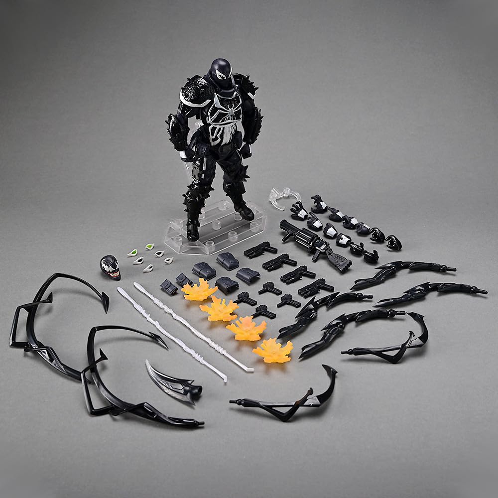 REOZIGN Figurina Venom, Figurine Di Anime Agente Venom 20 Cm / 7,9 Pollici, Modello Di Manga Di Cartone Animato In PVC Fatto A Mano