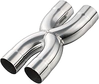 LCGP 2.5" Stainless Steel X-Pipe Crossover Exhaust - Universal 12" Weld-On for Diesel Power Boost