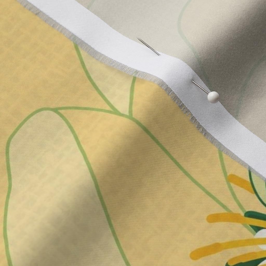 Spoonflower Fabric - Vintage Bright Retro Poppies 1970S 1960S Large Scale Bohemian Joyful Printed on Organic Cotton Sateen Fabric by The Yard - Sewing Quilting Apparel Home Decor