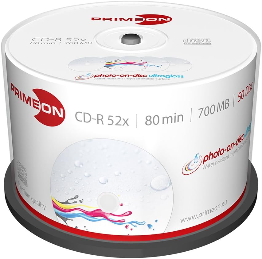 2761106 CD-R Blank Discs 80 Min 700 MB 52 x Cakebox, 100 Discs