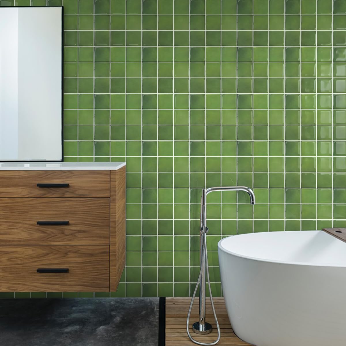 Commomy Più Spessi Paraschizzi Cucina Adesivo, 10 pezzi, 30,5 x 30,5 cm | Piastrelle Mattonelle Adesive Bagno Vinile 3D Metro, Adesivi per Piastrelle Cucina Impermeabili