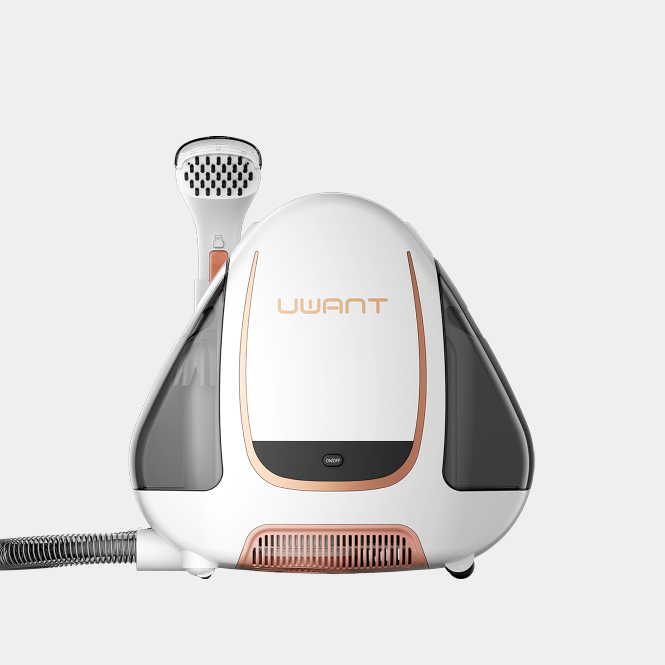 uwant Portable Carpet & Upholstery Cleaner Machine, 15Kpa Powerful Suction Small Handheld Cleaner, Carpet Shampooer for Rug, Couch, Furniture, Pet Stains, Car, Auto Detailer, B100, White and Orange