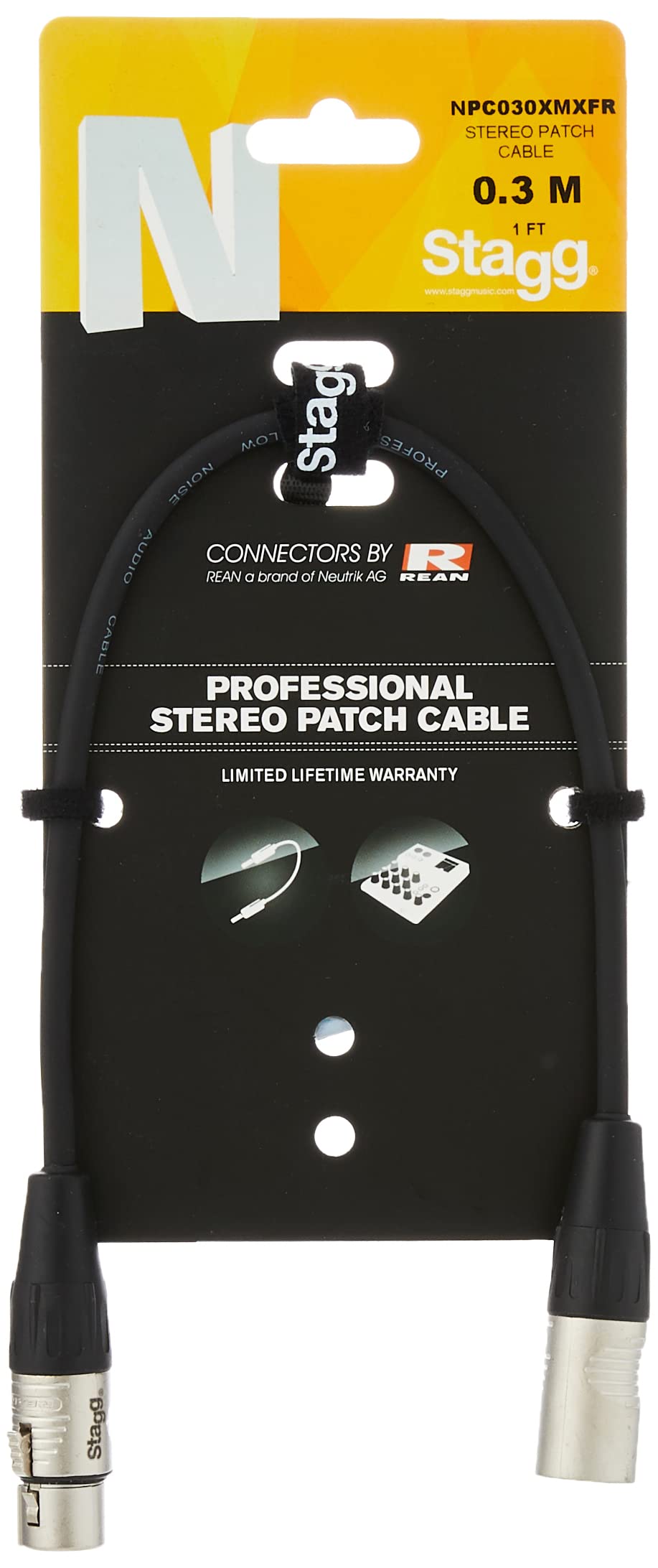 Cavo Patch XLR Maschio-Femmina Da 30 Cm - Stagg Serie N Deluxe Per Audio Professionale - Foto 13