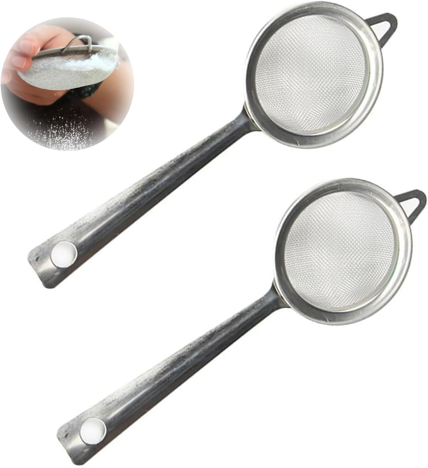 2 Pcs Tea Strainer Fine Mesh - Stainless Steel Tea Infuser, Fine Mesh, Perfect for Loose Leaf Tea, Easy to Clean