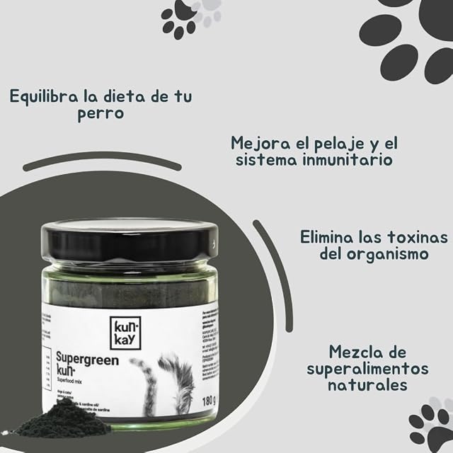Foto 3 de 6 de Supergreenkun - Suplemento para Perros y Gatos con Espirulina y Clorela