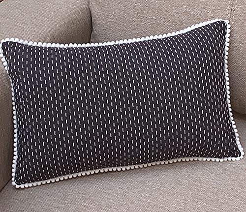 Image of mosey Cushion Covers 12 inch x 12 inch | Set of 2 | 100% Cotton Theme Cushion Covers Cushion Covers 12x12 Grey