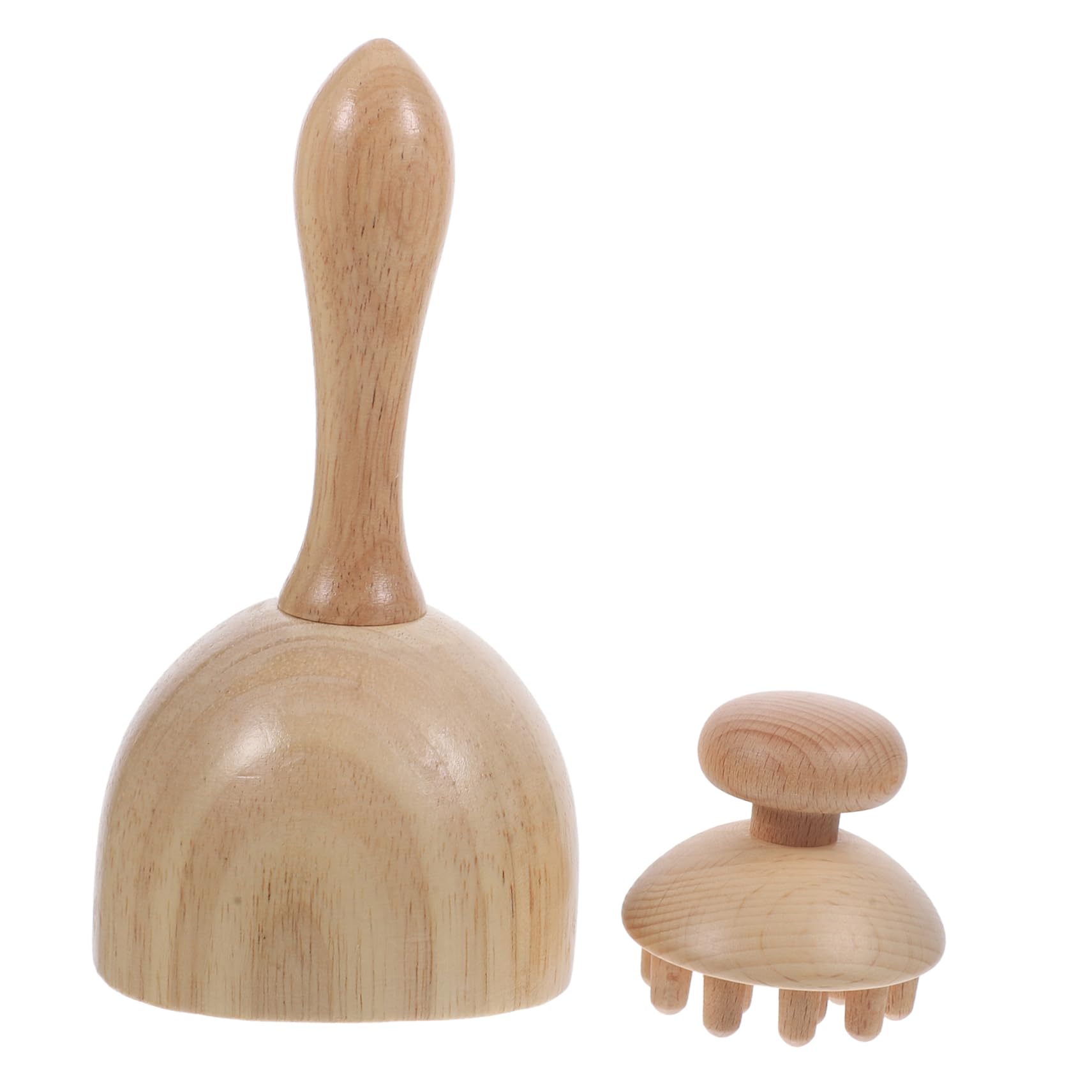 Anneome Herramienta de Masaje Manual de Madera con Forma de Antorcha Masajeador Muscular con Diseño de Pulpo para Masajeador de Cabeza Raspador de Puntos de Acupuntura