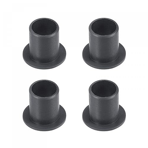 Miniatura 26 de uxcell Rodamientos de manga con bridas 0.118 in Diámetro 0.181 in OD 0.197 in Longitud POM Envueltos Bujes sin aceite Negro 4pcs