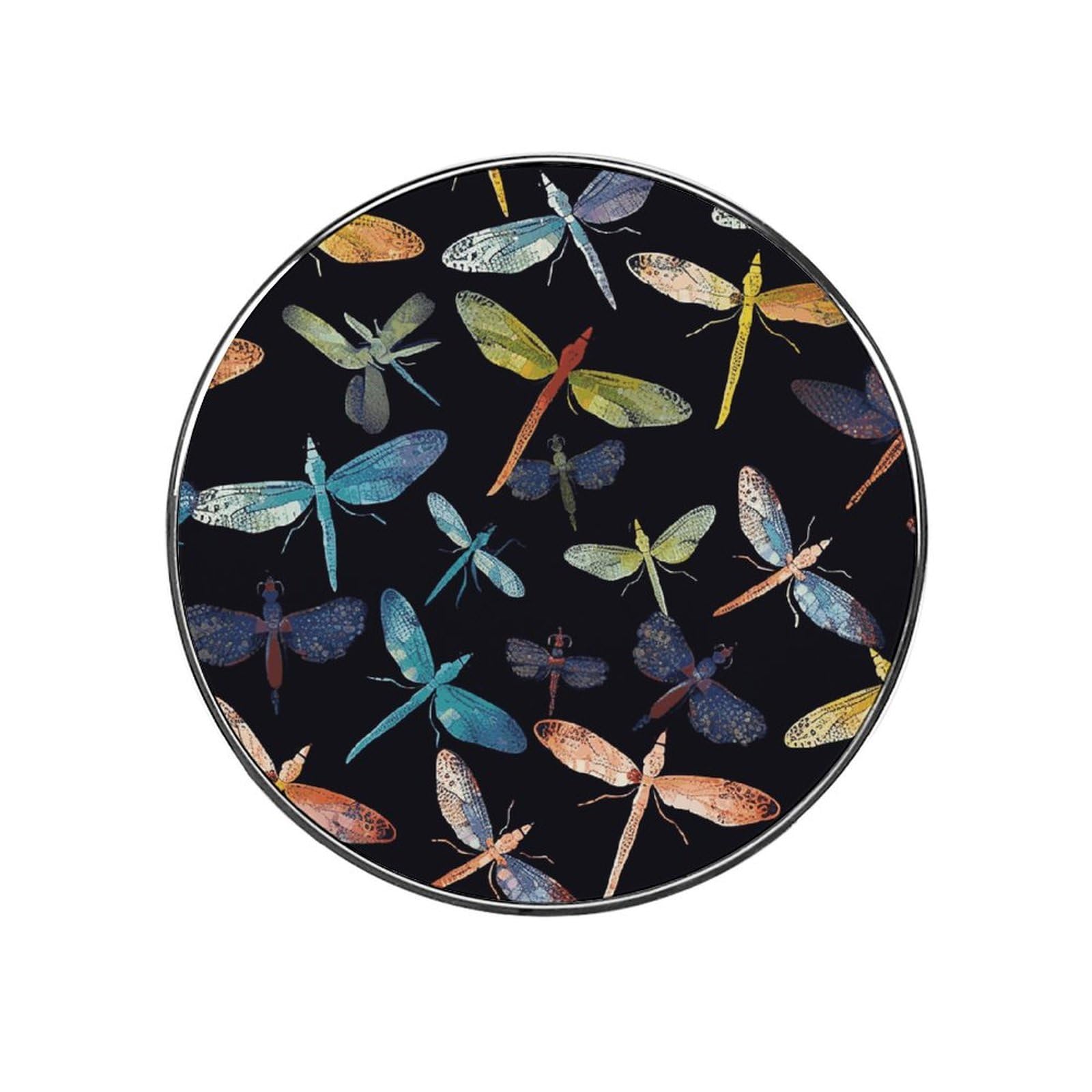Colorful Dragonfly Fridge Magnet Magnetic Refrigerator Magnets Mini Round Kitchen Fridges Magnets for Kitchen Office Whiteboard Cabinet and Dishwasher