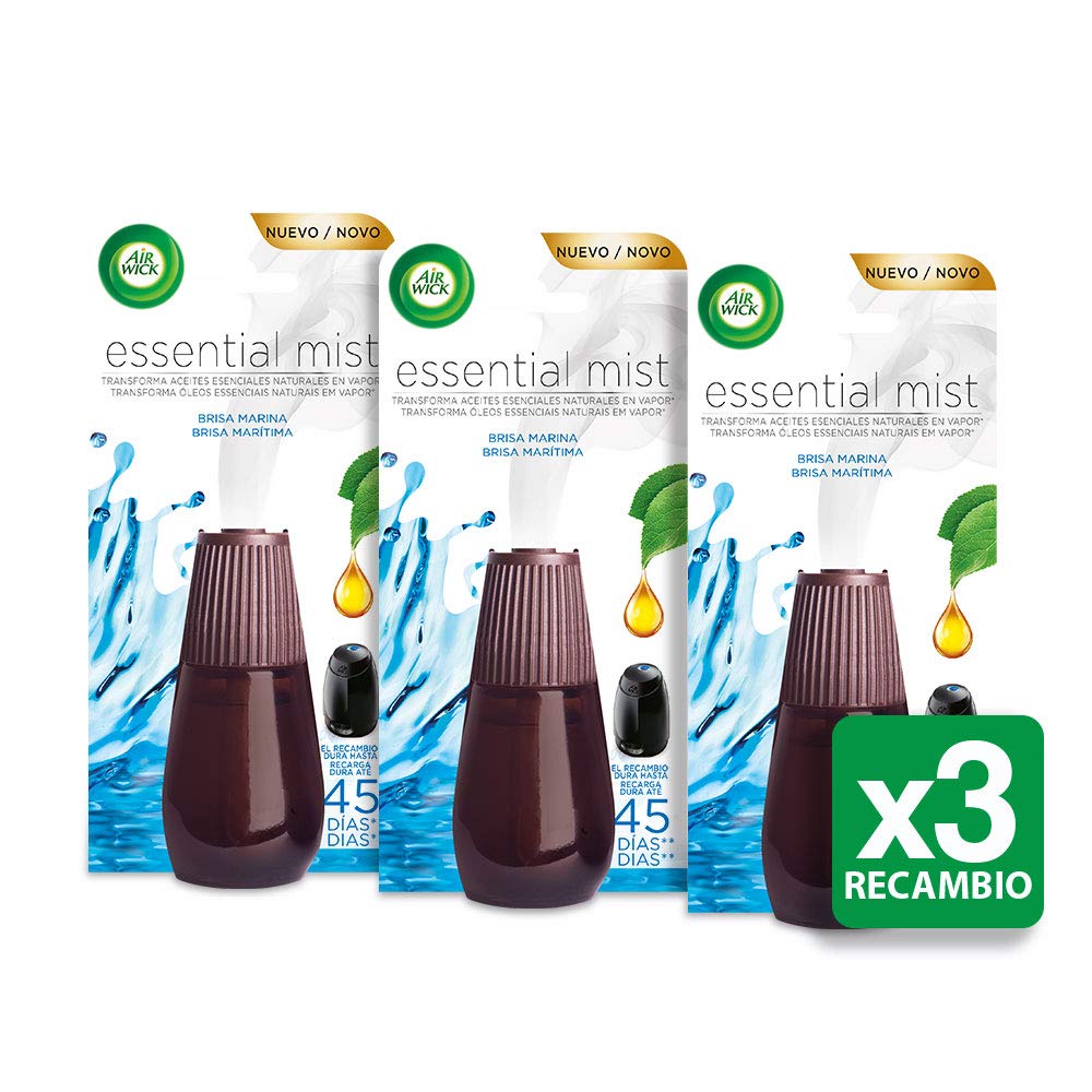 Air Wick Essential Mist Refill Air Freshener Breeze Marine – Pack of 3 Refills