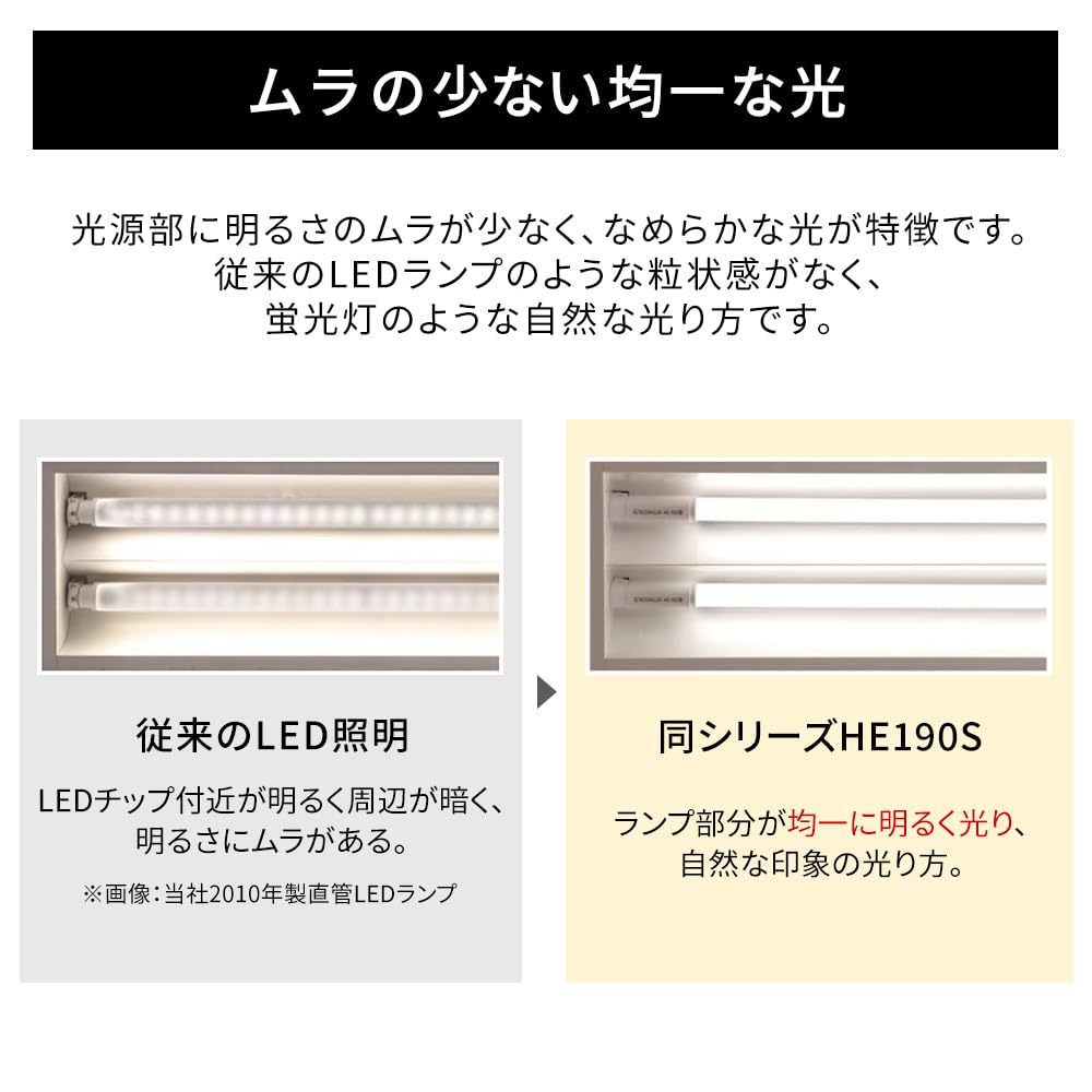 Amazon | 直管LEDランプ ECOHiLUX HE160S 2000㏐ 5000K 昼白色