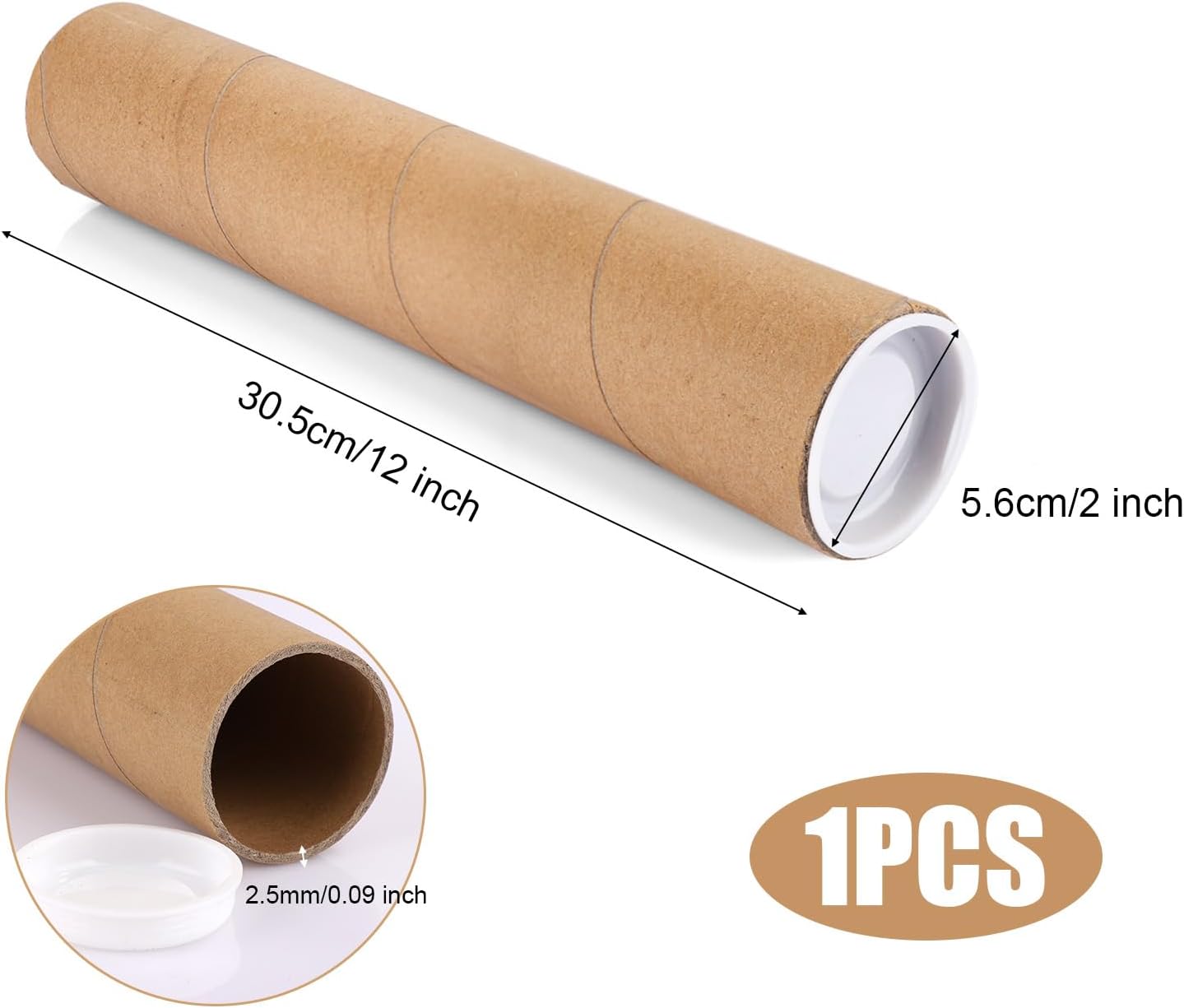 30 Rollos De Correo De Tubo Kraft De 15 X 4,3 Cm Para Envío | Cuotas