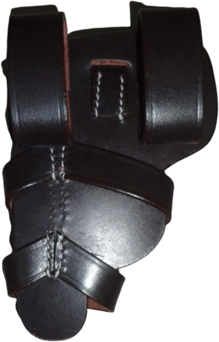Warreplica German Paratrooper P08 Luger Brown Leather Holster Fallschirmjäger|Authentic Military Holster Replica for Historical Reenactment,Collectors,Paratrooper uniform accessory Luftwaffe equipment