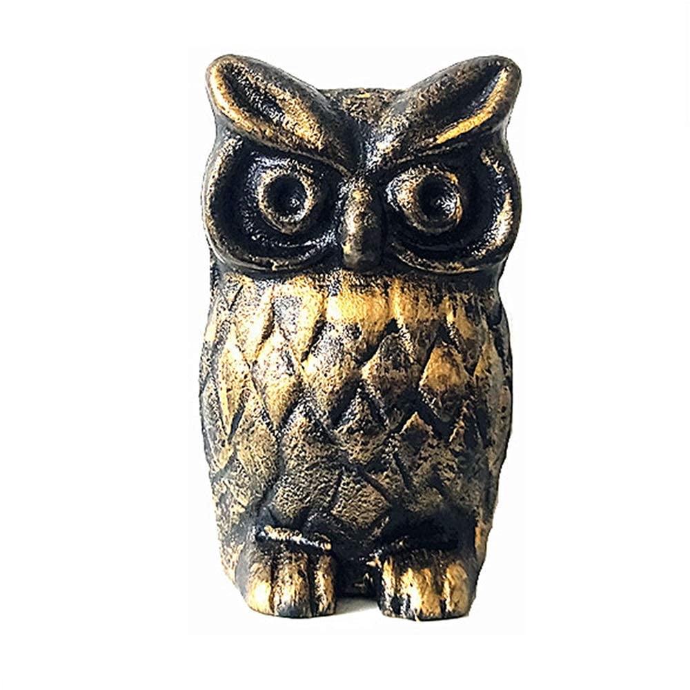 Posąg ogrodowy, Mini Vintage Żeliwo Dekoracja Sowa, Metalowe Kreatywne Ozdoby Ogrodowe Art Żelazna Rzeźba do Krytych Ozdób Ogrodowych Na Zewnątrz Posąg Ogrodowy