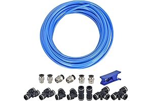 CNAODUN 39.4ft/12 Meter PU Air Hose Kit with 1/4 inch OD 1/6...